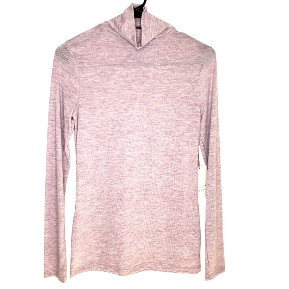 A New Day Light Weight Heather Purple Turtleneck XS NEW